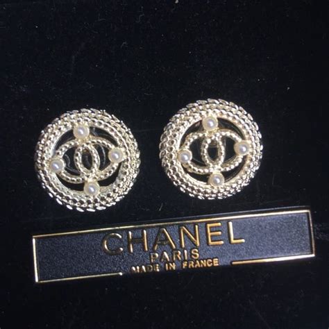 chanel brooch pre owned|authentic chanel earrings.